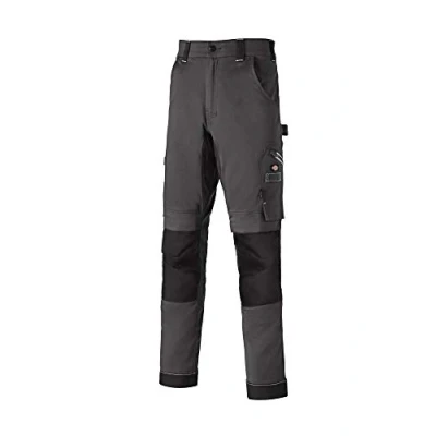 Image of Dickies Universal Flex Knee Pad Mens Grey/Black Trousers Cotton Size 44 Short