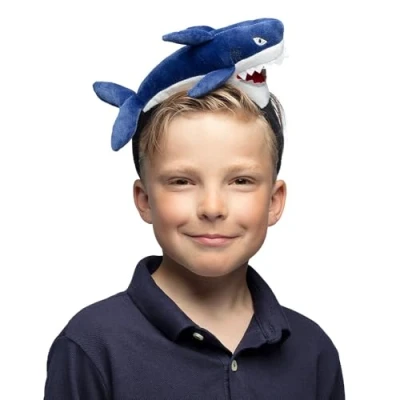 Image of Boland 99943 Tiara Shark Headband for Fancy Dress Costumes, Carnival and JGA, Costume Accessories