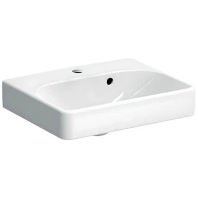 Image of Geberit Smyle Square 1 taphole 450mm Handrinse Basin White 500.222.01.1