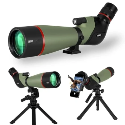 Image of Gosky Newest 20 60X80 HD Dual Focusing Spotting Scope, BAK4 Prism 45 Degree Angled Eyepiece with Tripod, Smartphone Adapter, Scope for Bird Watching Target Shooting Hunting Wildlife Scenery
