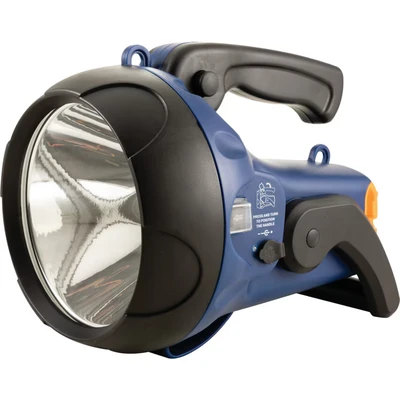 Image of NightSearcher SL1600 Rechargeable LED Searchlight with Pistol Grip 1600 LM 1000M Beam Amber Flashing Light Power Bank