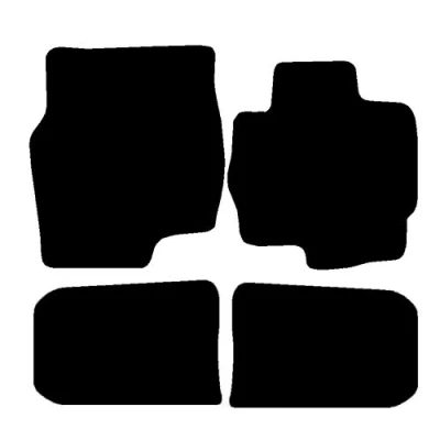 Image of Carsio Carpet Car Mats For Mitsubishi Colt 2004 2009 4 Piece Set Tailored Fit Floor Mat Complete Accessory Black Custom Fitted All Weather, Anti Slip Backing &amp; Trim