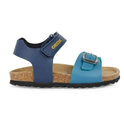 Image of Geox Baby B Chalki Boy Sandal, Octane Navy, 3.5 UK Child