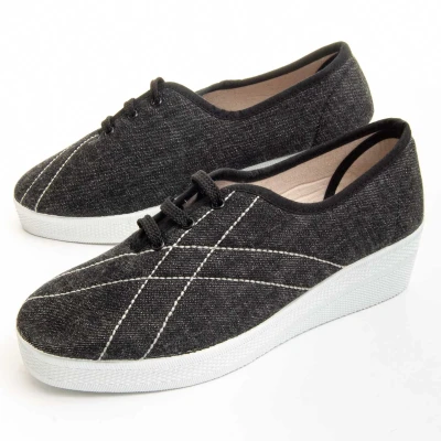 Image of Northome Womens Closed Slipper Inglesa2 In Black Textile Size UK 6.5