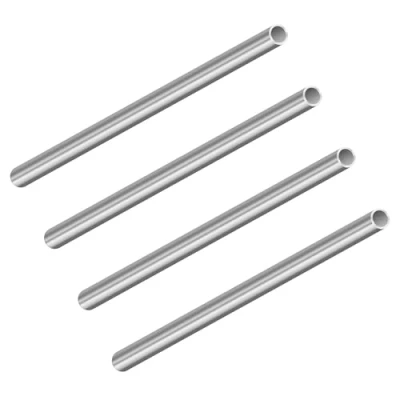 Image of LAVMHAB 304 Stainless Steel Tube 10mm OD x 8mm ID 1mm Wall Thickness 200mm Length, Straight Round Pipes Tubing (4pcs)