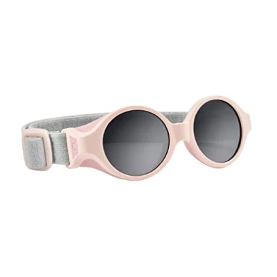 Image of BEABA, Sunglasses for Babies 0 9 Months, 100% UV Protection CAT 4, Side Protection, Optimal Comfort, Adjustable Elastic Headband, Pink