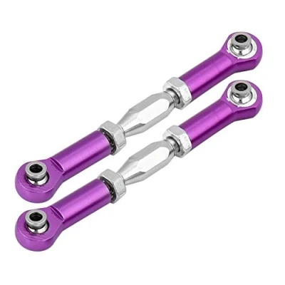 Image of V GEBY Steering Linkage, RC Rod CNC Machined Servo Link Pull for Car Upgrade Parts(Purple) Model Accessories Toy