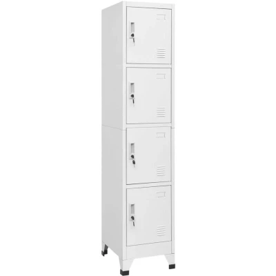 Image of vidaXL Locker Cabinet with 4 Compartments 38x45x180 cm