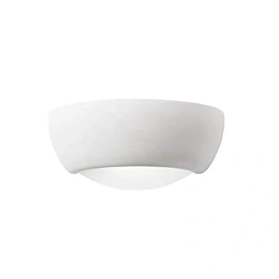 Image of 1 Light Wall Wash Light, Unglazed Ceramic Bowl Up and Down Washer