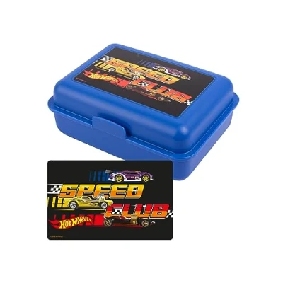 Image of United Labels Hot Wheels Speed Club Lunch Box for Children with Divider Blue