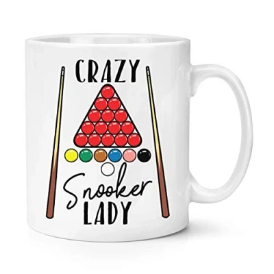 Image of Crazy Snooker Lady 10oz Mug Cup