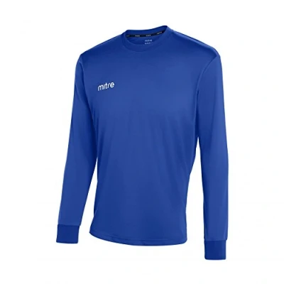 Image of Mitre Men Camero Long Sleeve Football Match Day Shirt Royal, Medium/38 40 Inch