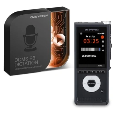 Image of OM SYSTEM DS 2700 Digital Dictation Machine (ODMS R8 Software for Windows PC)