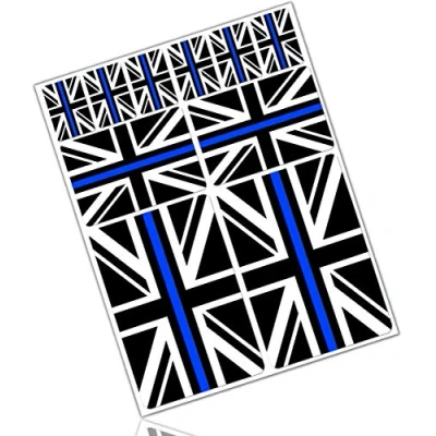Image of Biomar Labs® 10 x Vinyl Stickers Set Decals UK England Great Britain Union Jack Thin Blue Line National Flag Car Motorcycle Helmet D 40