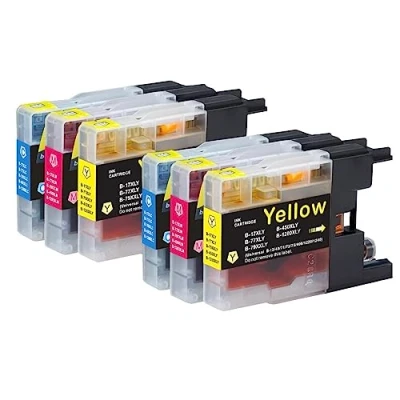 Image of Go Inks 2 Set of 3 C/M/Y Ink Cartridges to replace Brother LC1240 &amp; LC1220 Compatible/non OEM for DCP MFC Printers (6 Inks)