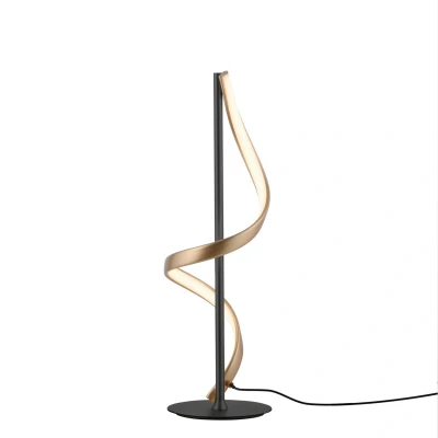Image of Q Smart Home Paul Neuhaus Swing table lamp, anthracite/brass