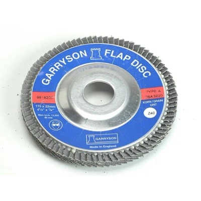 Image of Garryson DIY Zirconium Flap Disc 115 x 22mm 40 Grit Coarse GARFD11540Z