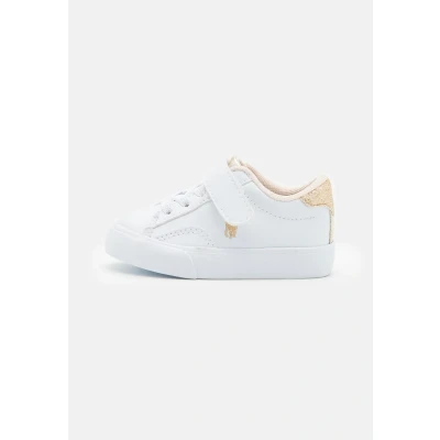 Image of Polo Ralph Lauren Theron Trainers for kids, Size: 2, White/gold metallic Pu