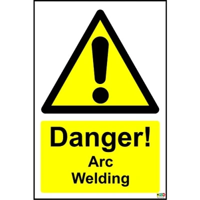 Image of Danger Arc Welding Sign Self Adhesive Sticker 300mm x 200mm