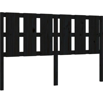 Image of vidaXL Bed Headboard Black 155.5x4x100 cm Solid Wood Pine