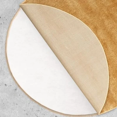 Image of Lileno Home Non Slip Fleece Carpet Underlay (110 cm Round) Suitable for Underfloor Heating, Anti Mat All Floors Perfect Stopper a Safe