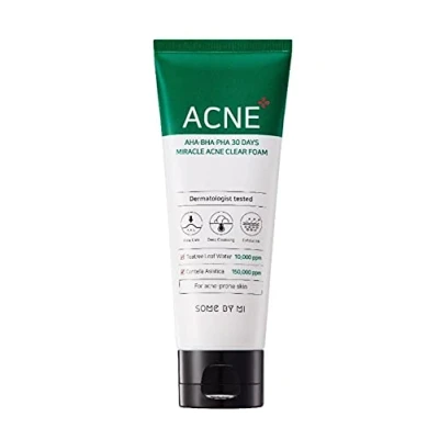 Image of SOME BY MI AHA BHA PHA 30 DAYS MIRACLE ACNE CLEAR FOAM (100 ml) Functional face cleanser