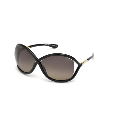 Image of Tom Ford Sunglasses, Women&#039;s, Size: 64, Shiny black/smoke