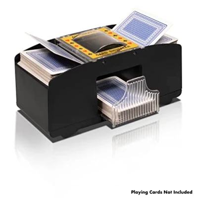 Image of St Helens Home and Garden Automatic Professional 2 Deck Battery Operated Card Shuffler Machine For Poker, Blackjack, Casino Other Games.
