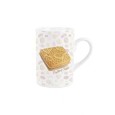 Image of Purely Home Custard Cream Ceramic Mug Novelty British Biscuits/Cookie Print Tea Coffee Gift/Present