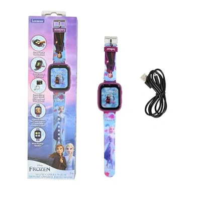 Image of LEXIBOOK, Frozen, Selfie Watch, HD Touch Screen, 720p Camera, MP3 Player, Built in Speaker, Dictaphone, Pedometer, 5 Games DMW070FZ