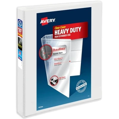 Image of Avery Durable EZD Ring Binder 1 Inch White