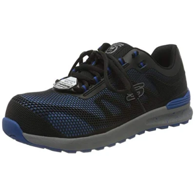 Image of Skechers Men&#039;s Bulklin Comp Toe Trainers, Blue Textile Synthetic, 7 UK