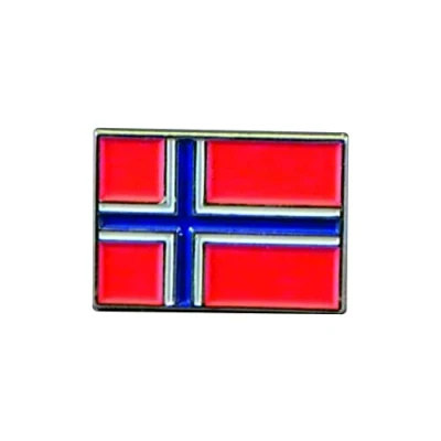 Image of Metal Enamel Pin Badge Norwegian National Flag (Norway)