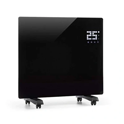 Image of Klarstein Energy Efficient Electric Heaters for Home, 1000W Free Standing Low Convector Heater w/Floor Rollers, Slim Portable Indoor Silent Storage Wall Mounted Panel Heater, Thermostat