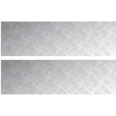 Image of vidaXL Aluminium Checker Plates 2 pcs Anti Slip 100x30 cm