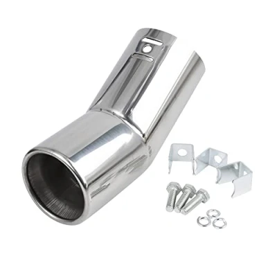 Image of sourcingmap 61mm Inlet Chrome Curved Car Exhaust Muffler Ends Tail Pipe Tip