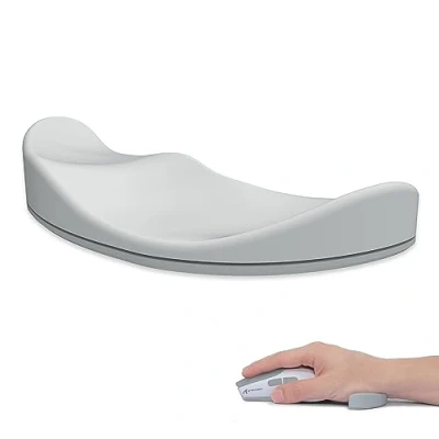 Image of Attack Shark Silicone Soft Comfortable Mouse Wrist Rest,Ergonomic Support,Anti Fatigue, Relieve Pain,Smooth Glide, Durable/Lightweight Portable, for Home,Office,Game Gray Right Hand