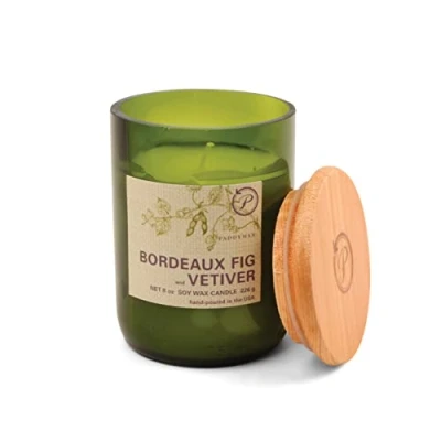 Image of Paddywax 8oz Eco Green Soy Wax Candle BORDEAUX FIG &amp; VETIVER