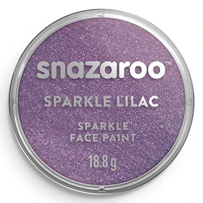 Image of Snazaroo Sparkle Face and Body Paint for Kids Adults, Lilac Colour, Water Based, Easily Washable, Non Toxic, Makeup, Painting Parties, Ages 3+