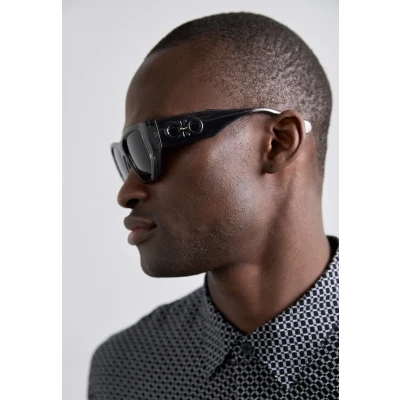 Image of Ferragamo Unisex Sunglasses, Size: One Size, Transparent grey