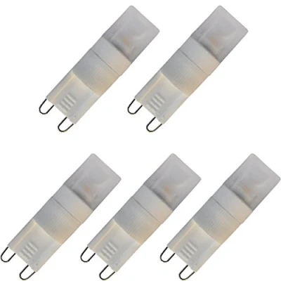 Image of Aoxdi Dimmable LED G9 Lamp 1.5W, Warm White, COB Light Bulb, AC220 240V, 5 Pack (Warm White)