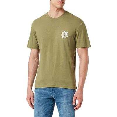 Image of JACK &amp; JONES Men&#039;s Jcofilo Tee Ss Crew Neck Aw23 Sn Polo Shirt, Olive Branch, XL