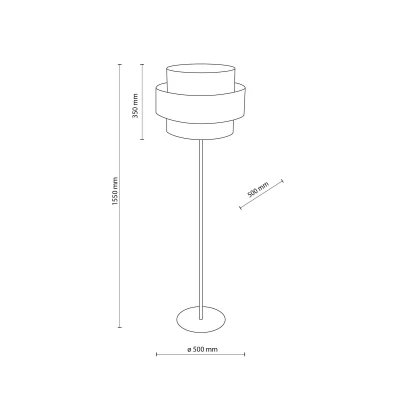Image of TK Lighting Calisto floor lamp, jute, cylinder, natural brown, height 155 cm