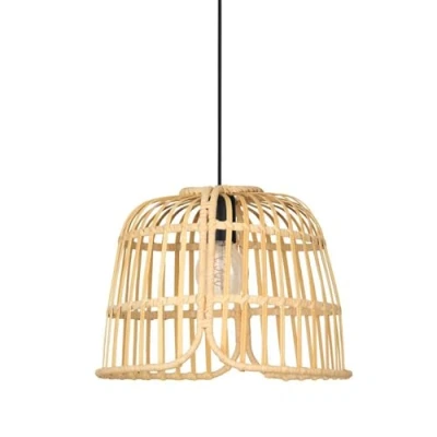 Image of EGLO Glyneath pendant light, bamboo lampshade Ø 37.5 cm