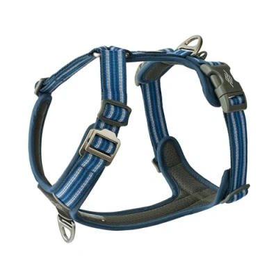 Image of Dog Copenhagen Comfort Walk Air 3.0 Harness Adjustable, Reflective Stain and Water Repellent, Ocean Blue, L