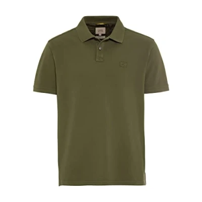 Image of camel active Men&#039;s Basic piqué Polo T Shirt Made of Pure Cotton, Light Aqua Green, XL