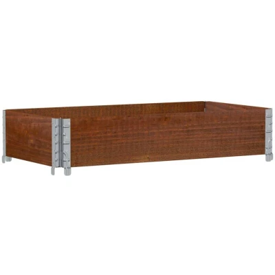 Image of vidaXL Pallet Collar Brown 100x50 cm Solid Wood Pine