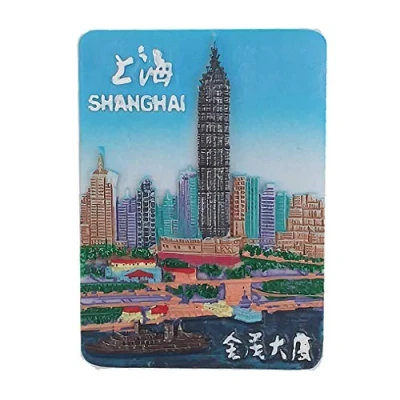 Image of Shanghai China 3D Fridge Magnet Souvenir Gift, Home &amp; Kitchen Decoration Magnetic Sticker Refrigerator Collection