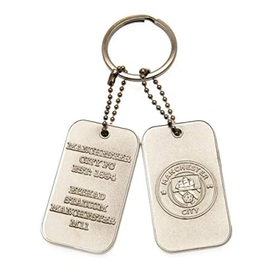 Image of Manchester City F.C. Dog Tag Keyring Official Merchandise