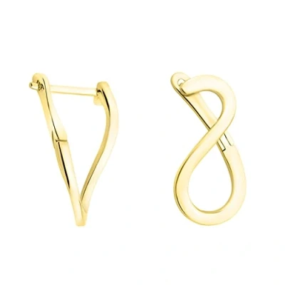 Image of SOFIA MILANI Women&#039;s Earrings 925 Silver Gold Plated Infinity Stud Earring E1367